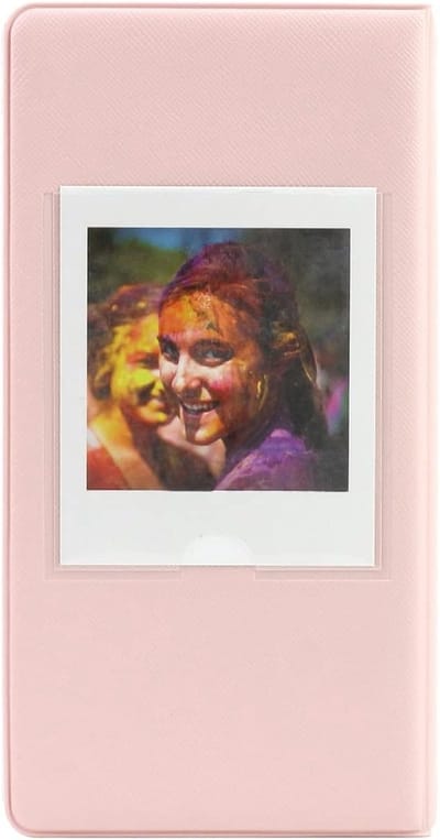 64 Compartimenten PU Leren Mini Fotoalbum voor Fujifilm Instax Square Camera's, Schattig en Kleurrijk Fotoalbum voor Polaroid Foto's en Herinneringen