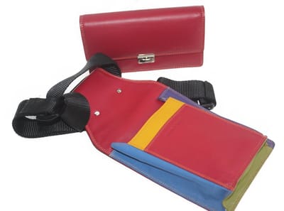 Koopmansbeurs met Holster multicolor rood