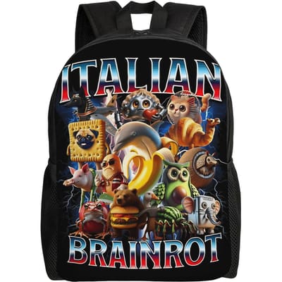 Brainrot Gang 67 Grappige Gaming Meme Rugzak Unisex Patroon Rugzakken Polyester Grappige Schooltassen Reizen Custom Rugzak