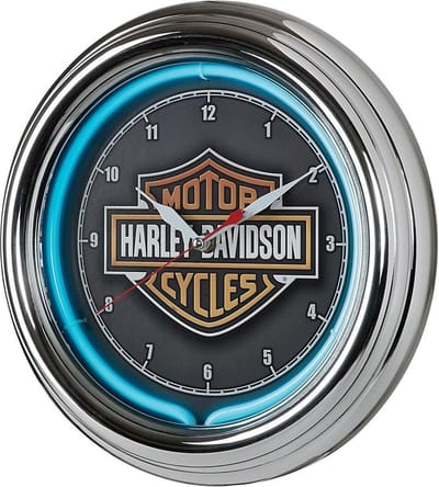 Harley-Davidson Essential Bar & Shield Neon Klok