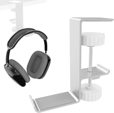 Hoofdtelefoonhouder Aluminium Standaard - Gaming, Onder Bureau, Klem, Zilver