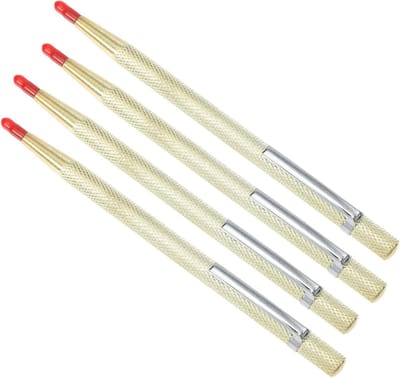 Graveerpen Set - Schrijfgereedschap Metaal - Precisie Markeren - Ergonomisch Ontwerp - 4 Stuks - Goud