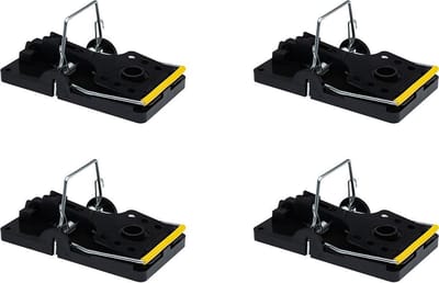 Rattenval - 4x stuks - rattenklem - kunststof - 14 cm - ongediertebestrijding