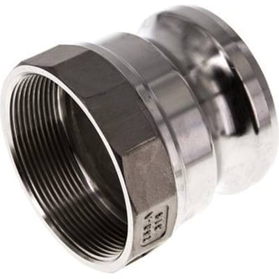Camlock DN 60 (2 1/2'') Koppeling RvsRp 2 1/2'' met binnendraad Type A MIL-C-27487