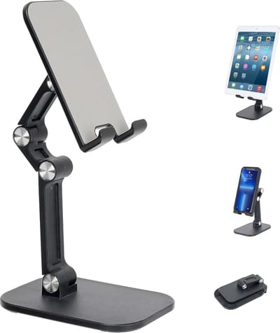 VHV - Telefoonhouder - Telefoon standaard - Tablet standaard - Bureau telefoonhouder - Opvouwbare telefoonhouder - Telefoonhouder tafel - Standaard voor mobiel - Houder voor tablet - Voor bureau - Voor kantoor - Voor thuiswerken