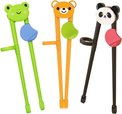 3 paren trainings eetstokken - speciaal voor toddlers, kinderen en beginners - Ideaald voor het leren gebruiken van eetstokken.