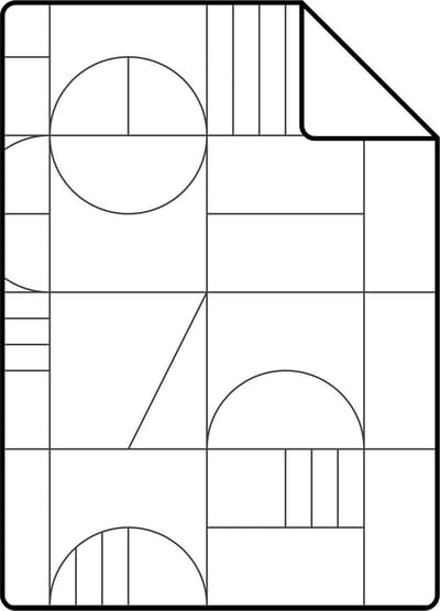 Proefstaal ESTAhome behang art deco motief wit en zwart - 26.5 x 21 cm - 139142-S