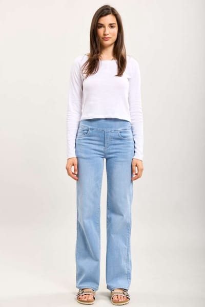 Toxik3 - hoge taille jog denim light straight extra comfy