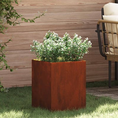 vidaXL - Plantenbak - Roestig - 32 - x - 32 - x - 40 - cm - Cortenstaal
