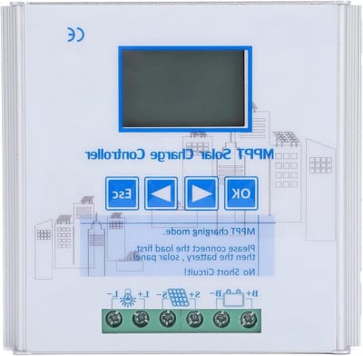 MPPT Solar Laadregelaar 40A 12V 24V, efficiënt opladen zonnepaneel regelaar met anti-omgekeerde bescherming, aluminiumlegering MPPT laadregelaar voor lithium en lood