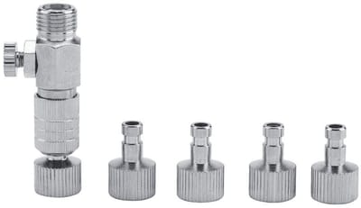 Dailygoods- Slangkoppelingen 1/8" - 4 Stuks Fittingen - Airbrush Snelkoppeling - Hoogwaardig Metaal - Handig in Gebruik - Duurzaam voor Langdurig Gebruik - Airbrushadapter