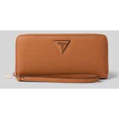 GUESS portemonnee Laurel II SLG Large Zip Around Wallet Cognac bruine