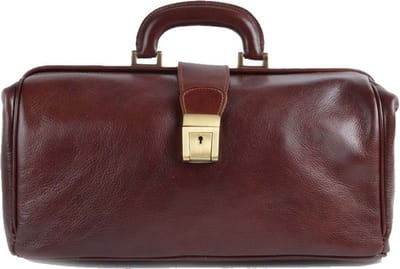Giuliano klassieke dokterstas Els - Donkerbruin - Dames - Made in Italy