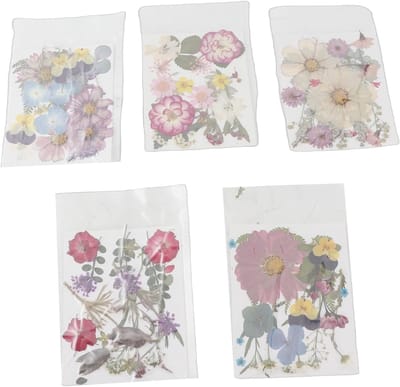 Geperste Bloemen Set - Gedroogde Bloemen - Handwerk Decoratie - Verschillende Stijlen - 100 Stuks - Levendige Kleuren