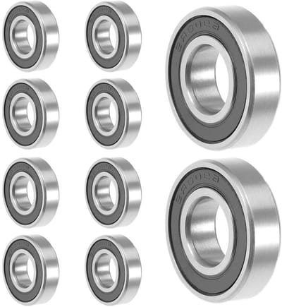 JGS Premium - 10 stuks Kogellagers 6900-2RS 10x22x6 mm Rubberen Afdichting Diepe Groef Dubbel Afgeschermde Kogellager voor Skateboards Inline Skates Roller
