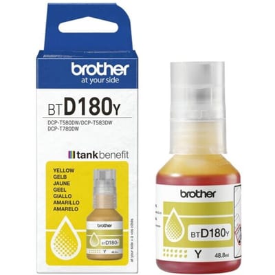 Originele Brother inktfles BTD180Y, enkele verpakking, geel, ca. 5000 pagina's