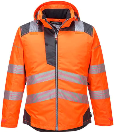 Portwest PW3 Hi-Vis Winterjack T400 - oranje/grijs - L