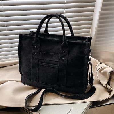 Sac à bandoulière en toile polyvalent de grande capacité, sac à main décontracté pour étudiant, sac fourre-tout tendance, petit sac carré gray