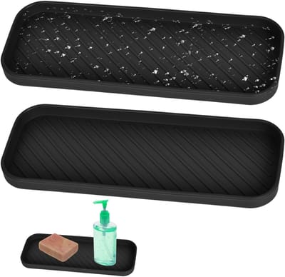 2 Stuks Gootsteen Organizer van Siliconen Sponshouder Keuken Smalle Keuken Organizer Afdruipmat voor Sponzen Borstels Afwasmiddel Zeep
