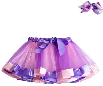 Go Go Gadget - Tutu - Balletrok - Verkleedkleding - Inclusief haarstrik - Paars - 2-3 jaar
