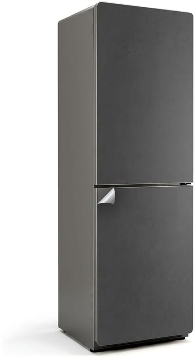 Wallfluent Koelkaststickers - Grijsbruin Koelkast Folie - 60 cm x 190 cm - Grijsbruin Koelkaststickers - Grote Koelkast Sticker - Koelkast Decoratie - Decoratieve Koelkaststicker - Koelkast Opknappen Sticker
