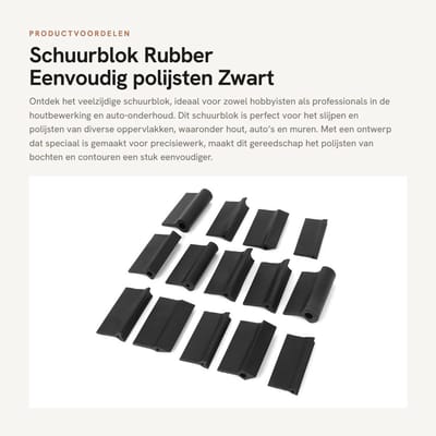 Dailygoods- Schuurblok 90 graden - Schuurblok met steel - Schuurpapier - Rubber - 14 stuks - Voor houtbewerking en polijsten - Schuurgereedschap