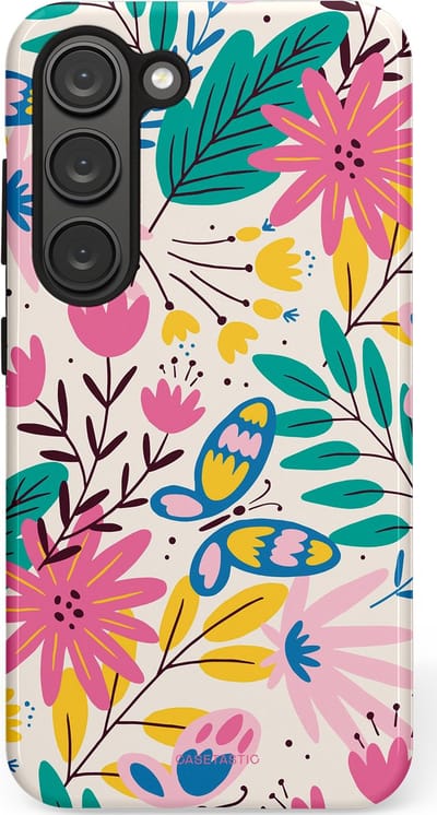 Casetastic Hoesje Geschikt voor Samsung S23 - Stijlvolle Beschermende Duo-layer Case - Lente Leven