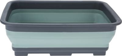Redcliffs Camping/keuken afwasbak teil - opvouwbaar - 37 x 27 cm - kunststof - groen - Afwassen/spoelen/wasmand - rechthoek