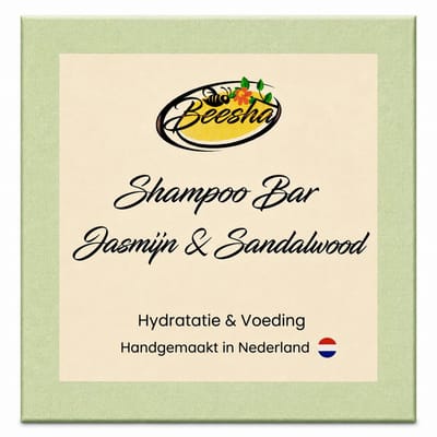 Beesha - Shampoo Bar Jasmijn & Sandalwood - Vegan - Sulfaatvrij - Parabeenvrij - CG Proof