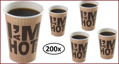 200x Koffiebeker I am Hot 180cc