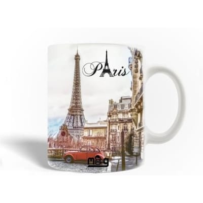 Mug en Céramique Bonjour Paris France Tour Eiffel Paysage
