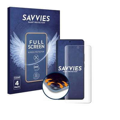 Savvies - Screenprotector voor realme GT 7 - Folie Beschermfolie transparant volledig dekking 4 Stuks