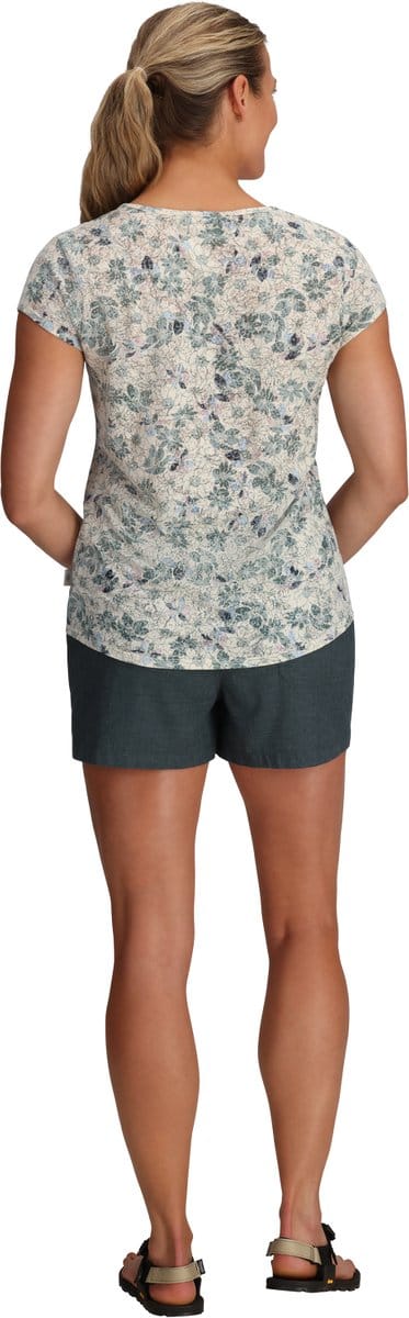 Royal Robbins Featherweight Tee - T-shirt - Dames - Chalk Marigold PT - Maat M