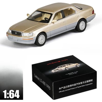 Jkm 1:64 Schaal Echt Gelicentieerd Lexus Ls400 Diecast Legering Auto Model Metalen Basis & Rubberen Banden Verzameling Ornament Vriend Vriendin Cadeau