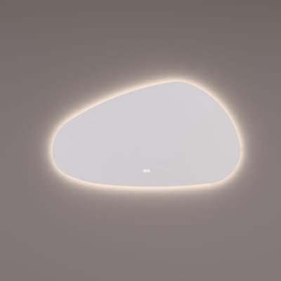 HIPP Design spiegel Organisch met Indirecte LED Rondom Hoge Kant Rechts 100 x 60 x 3 cm Spiegelverwarming Kleurenwissel Touch Dimmer