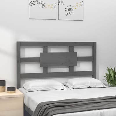 vidaXL - Hoofdbord - 80,5x4x100 - cm - massief - grenenhout - grijs