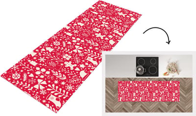 Keukenloper - Loper keuken - Patronen - Kerst - Winter - Feest - 150x50 cm - Keukenloper vinyl
