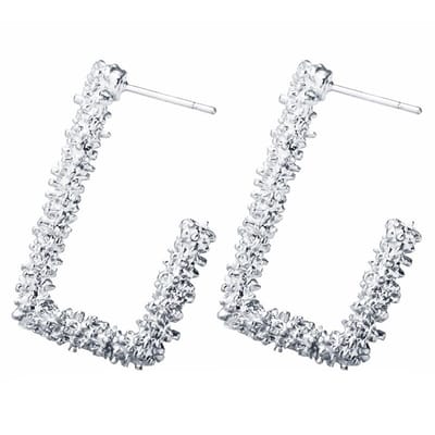 Fako Bijoux® - Oorbellen - Metal Drop-ish - Mini - 30x18mm - Zilverkleurig