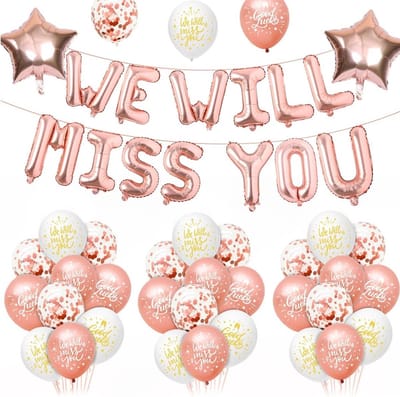 FeestmetJoep® Afscheid collega versiering - We will miss you Rose
