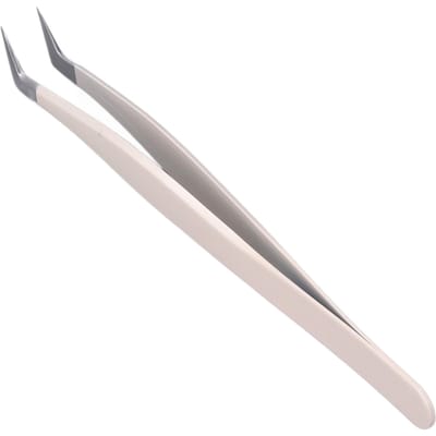 Wimperpincet 7 Vorm Gebogen Punt Roestvrij Staal Wimperpincet voor Wimperextensions white