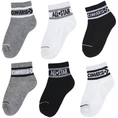 Kindersokken Converse CHN Basic Wordmark Quarter (x6)