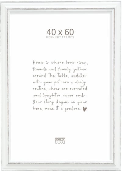 Deknudt Frames fotolijst S221H3 - wit met bruin accent - 40x60 cm