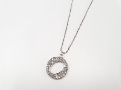 Ketting Met Letter Diamand - O