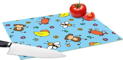 Glazen Snijplank - 39x28 - Dieren - Bijen - Patronen - Snijplanken Glas