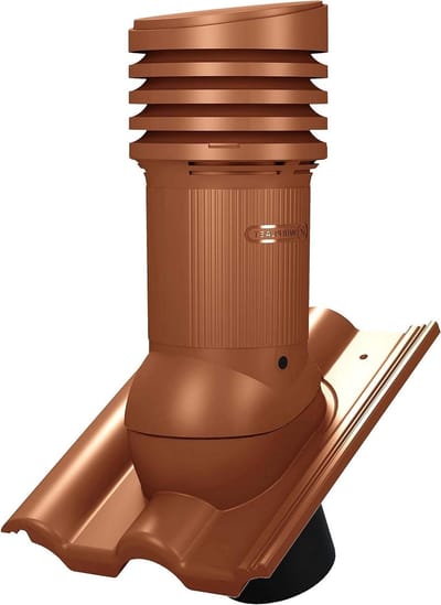 Dakdoorvoer Ventilatie - Ventilatiedoorvoer Ontluchter - Effectieve Huisventilatie - Geïntegreerde Waterpas - DN150 150mm Diameter - Baksteen Rood