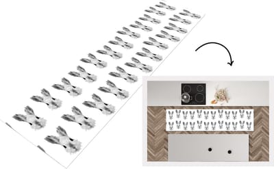 Keukenloper - Loper keuken - Vintage - Konijnen - Patronen - 200x50 cm - Keukenloper vinyl