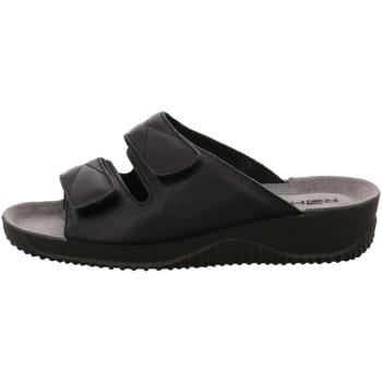 Rohde Leren Dames Slippers Slides Voorgevormd Voetbed - Zwart - 36