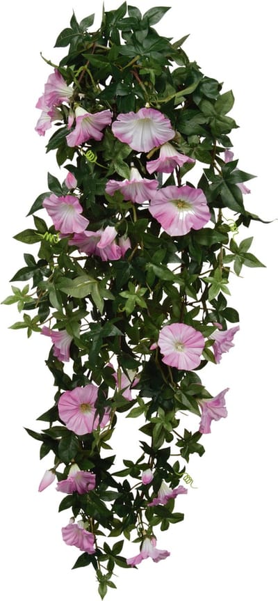 Mica Decorations Kunstplant Petunia - lichtroze - 80 cm - kunst hangplanten
