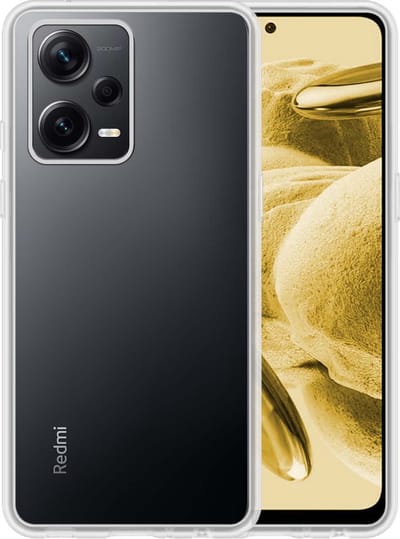 Hoesje - Geschikt voor Xiaomi Redmi Note 12 Pro+ - Sterk & Shockproof - Hoes Cover - Siliconen Case - Telefoonhoesjes - Transparant