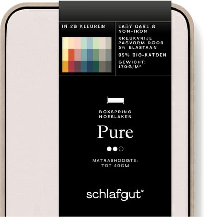 schlafgut Jersey Pure hoeslaken extra hoog - M - 120x200 - 130x220 744 Sand Light